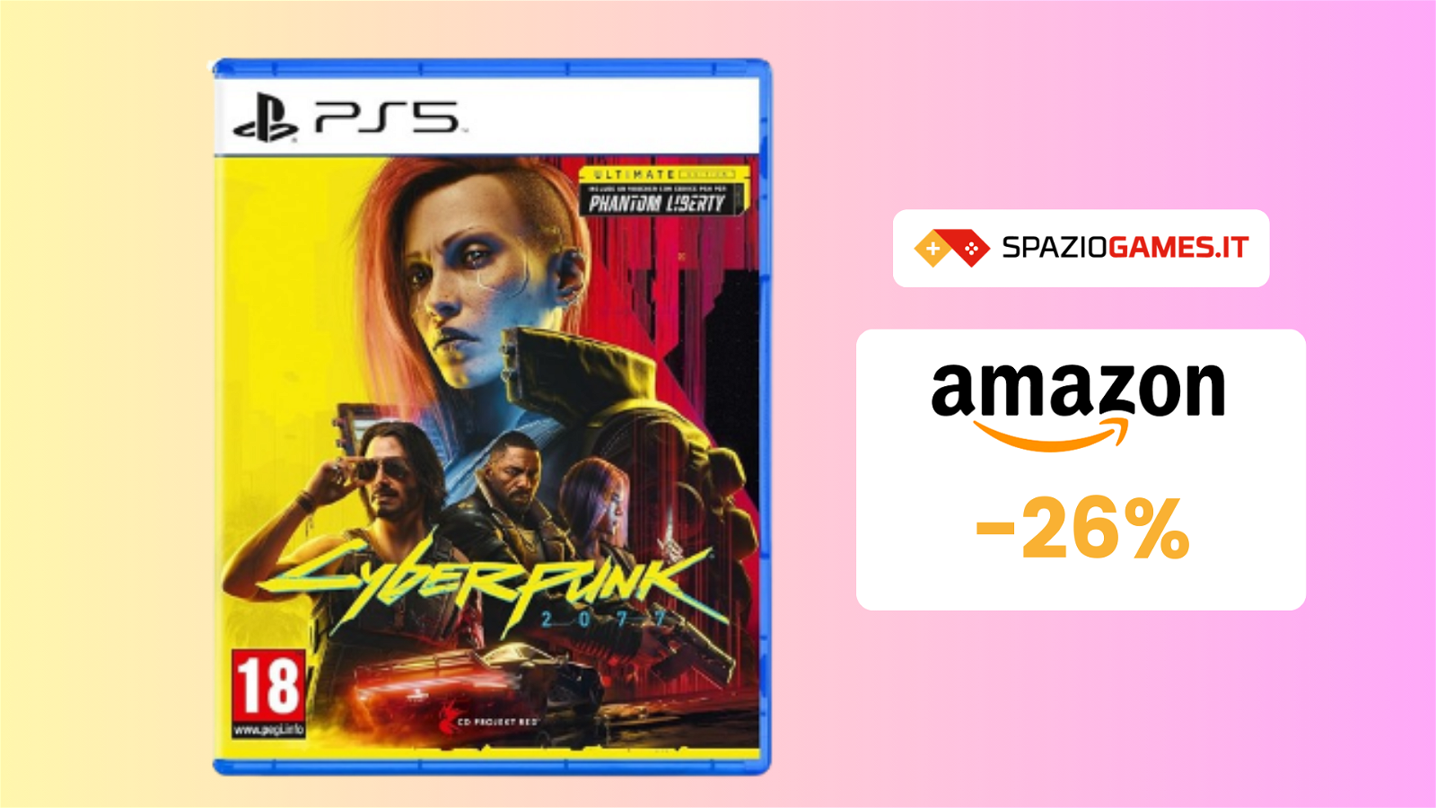 Ultimate Edition di Cyberpunk 2077 per PS5 a soli 40€: -26%!