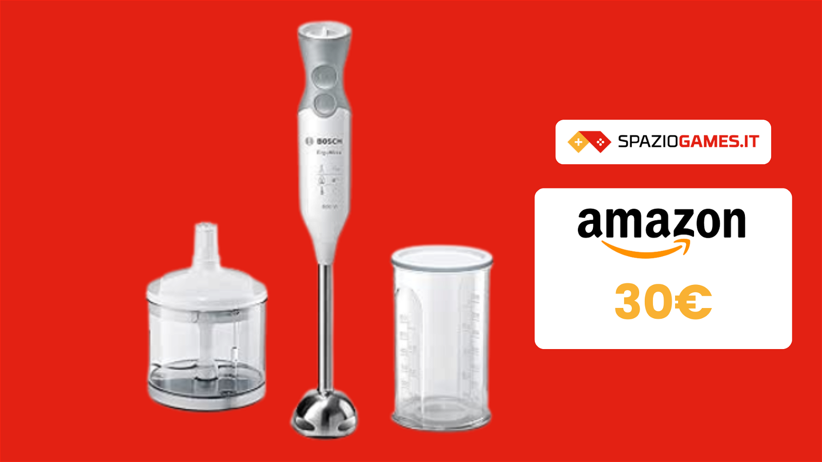 VENDUTISSIMO su Amazon: frullatore a immersione Bosch a 30€!
