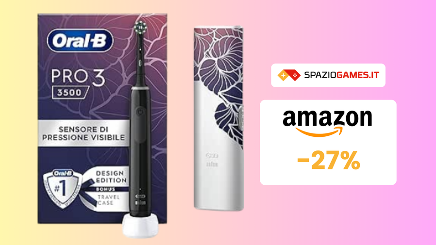 Immagine di Spazzolino elettrico Oral-B Pro 3 3500N a 45€: sorriso TOP!