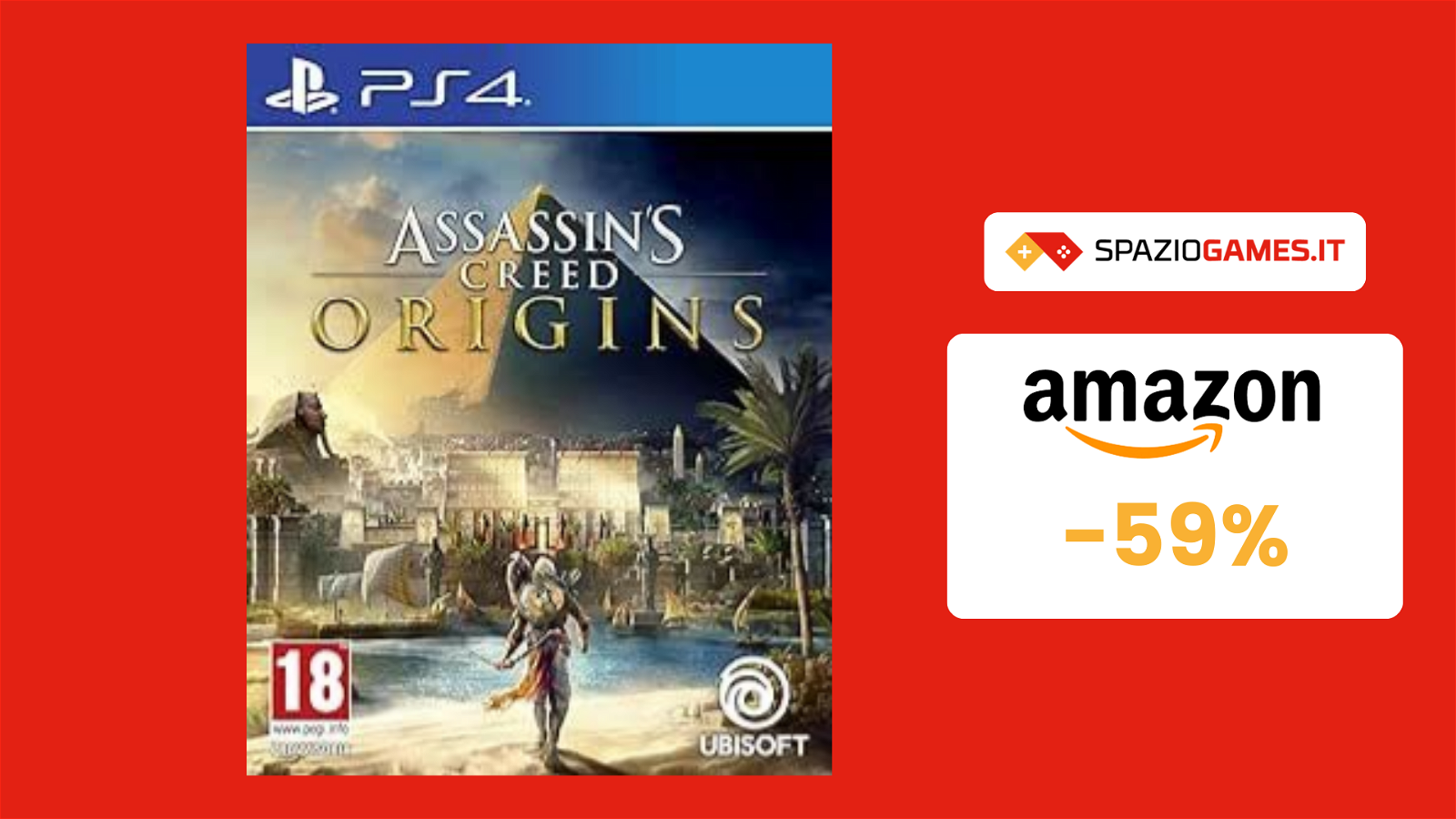 Assassin'S Creed Origins per PS4 a 21€: RISPARMIO del 59%!