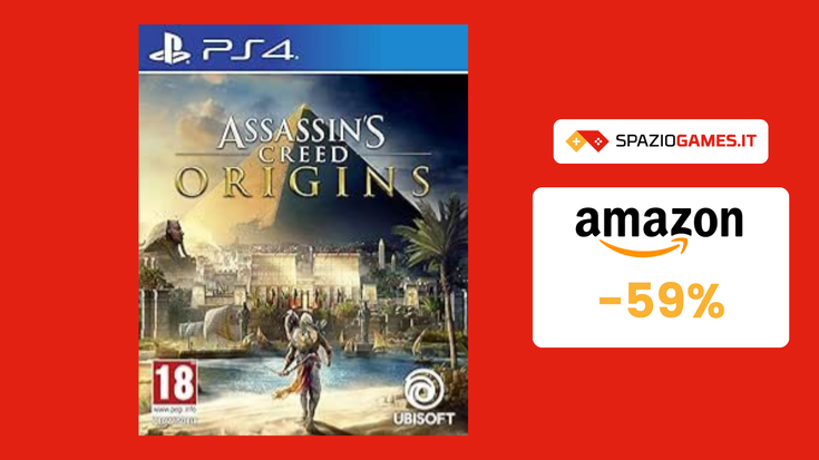 Assassin'S Creed Origins per PS4 a 21€: RISPARMIO del 59%!