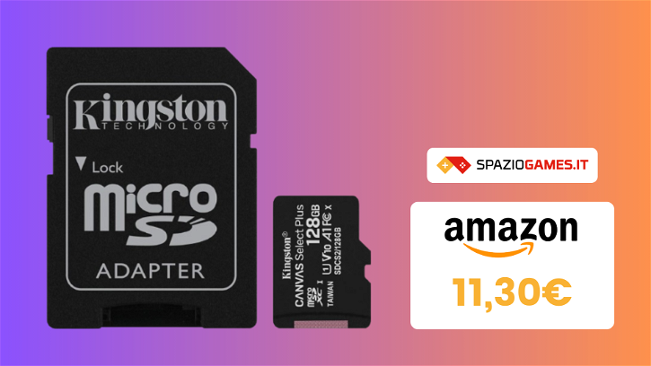 Immagine di Questa microSD Kingston da 128GB è perfetta per Switch e COSTA SOLO 11€!