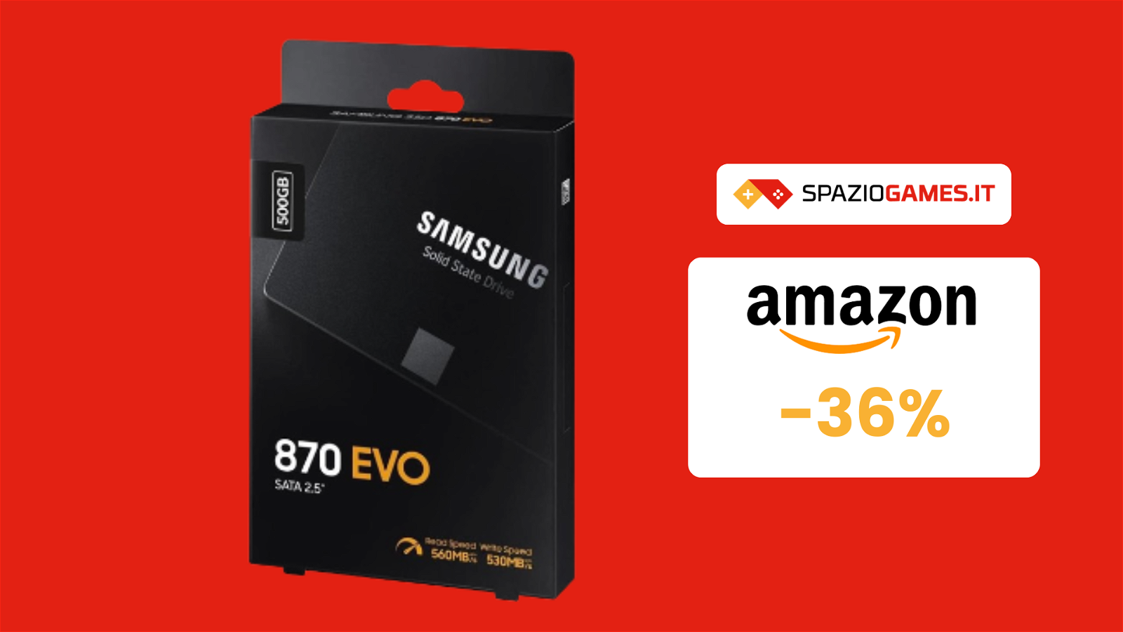 SSD Samsung 870 EVO a 58€ per prestazioni TOP!