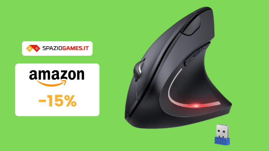 Immagine di MAI più dolori con questo mouse ergonomico verticale a 18€!