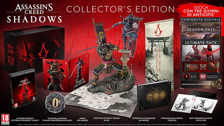 Assassin's Creed Shadows svela l'immancabile Collector's Edition: ecco cosa c'è dentro