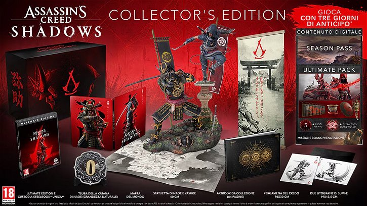 Immagine di Assassin's Creed Shadows svela l'immancabile Collector's Edition: ecco cosa c'è dentro