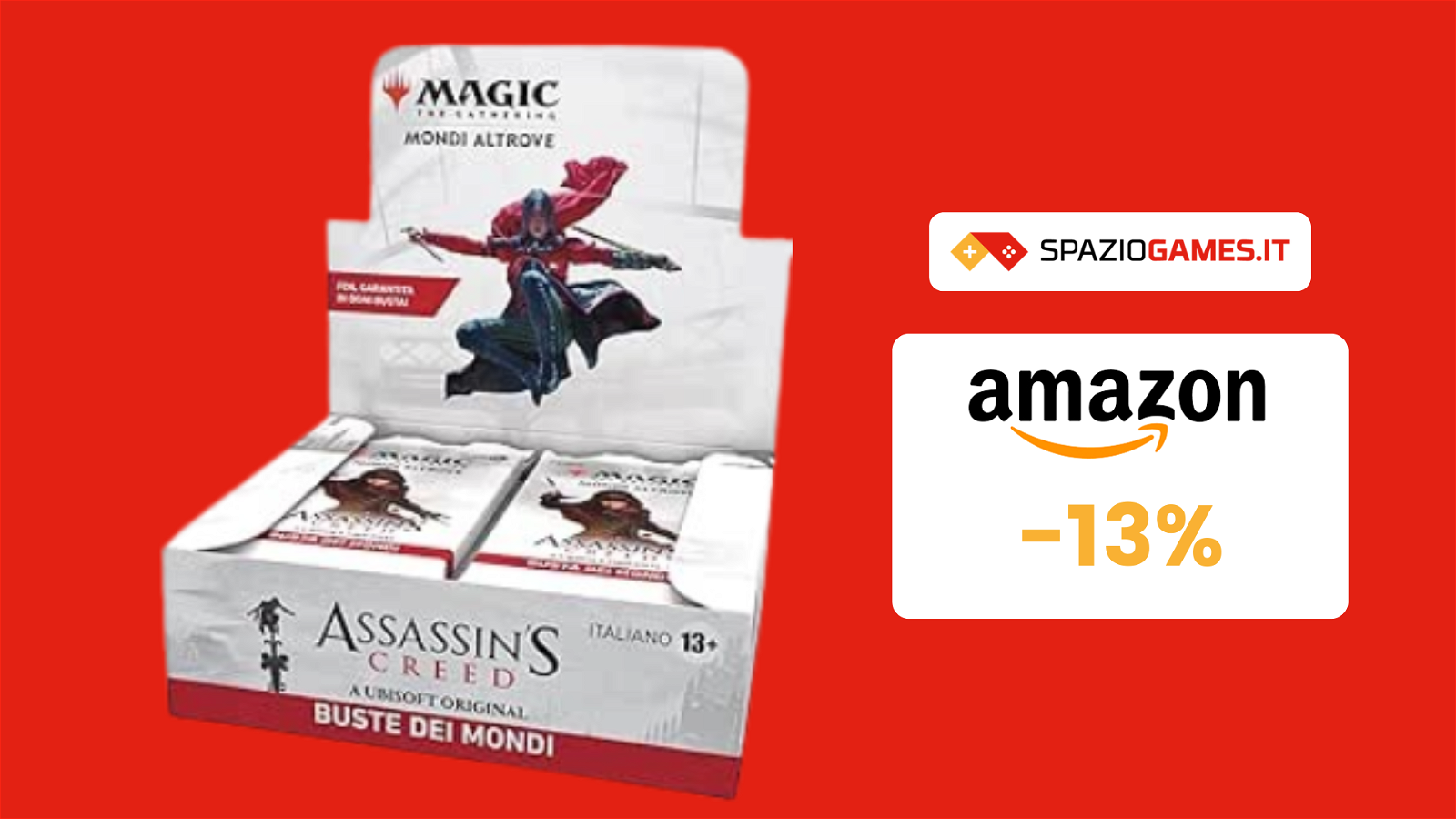 Magic The Gathering presenta il box con 24 buste dei mondi di Assassin’s Creed!