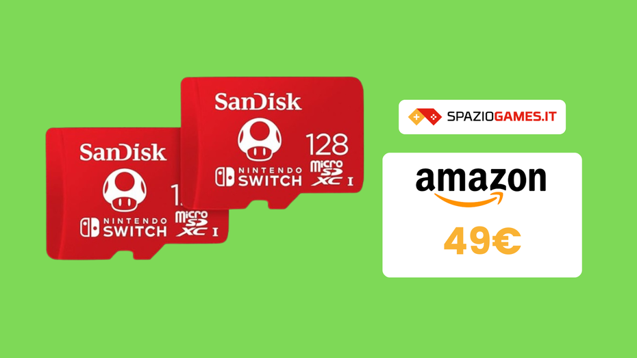 Immagine di 2 microSDXC SanDisk da 128 GB per Nintendo Switch a 49€!