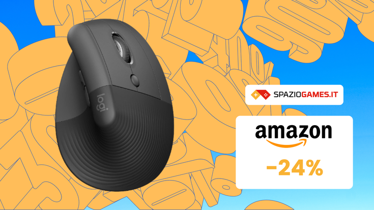 Ottimo mouse verticale Logitech Lift oggi SCONTATO del 24%!