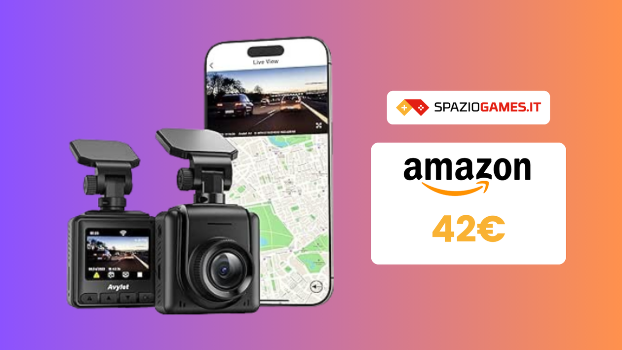 Immagine di SCONTO e COUPON per questa utile mini dash cam Wi-Fi 2K!