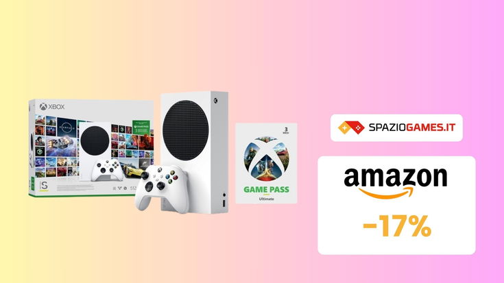 Xbox Series S + 3 mesi Game Pass Ultimate a MENO di 248€! Risparmi il 17%!