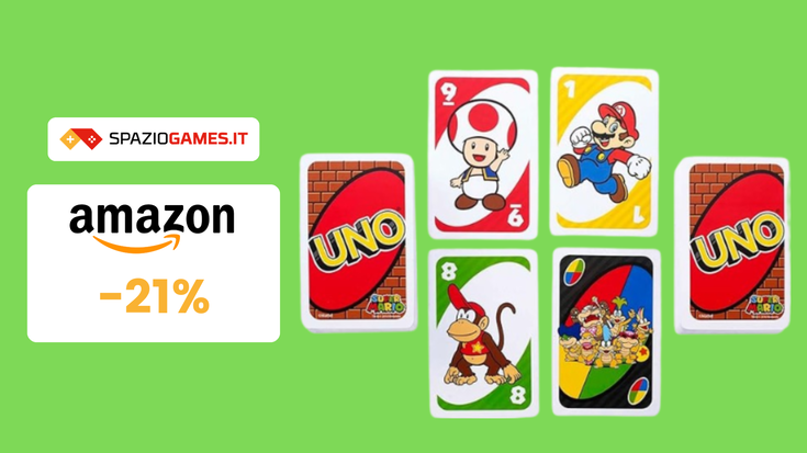 UNO Super Mario in OFFERTA oggi a soli 10€: da non perdere!