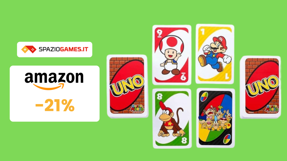 Immagine di UNO Super Mario in OFFERTA oggi a soli 10€: da non perdere!