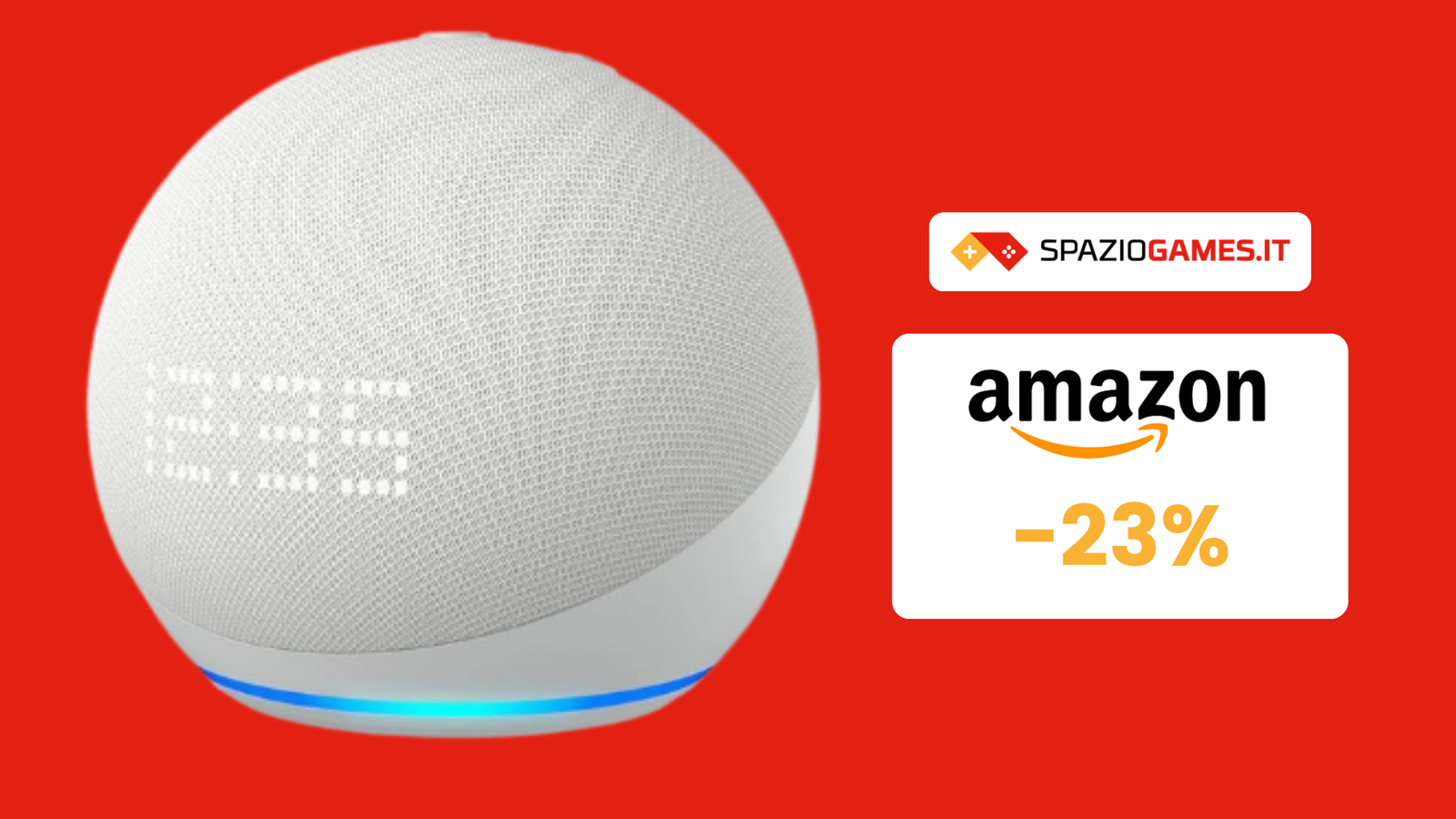 Base Batteria Portatile Per Echo Dot (5ª Gen) – Fino A 5 Ore Di Autonomia, Compatibile Anche Con 4ª Gen