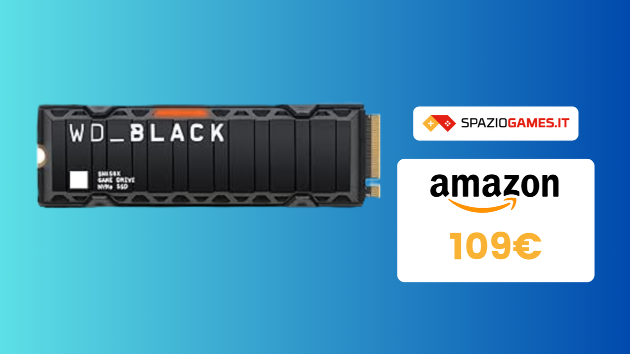 Immagine di SSD interno WD_BLACK da 1TB a 109€: ideale per i gamer!