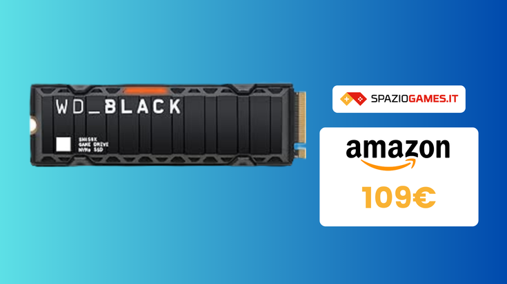 SSD interno WD_BLACK da 1TB a 109€: ideale per i gamer!