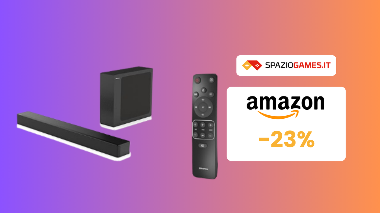 Immagine di Soundbar Hisense a 100€: perfetta per film, giochi e musica!
