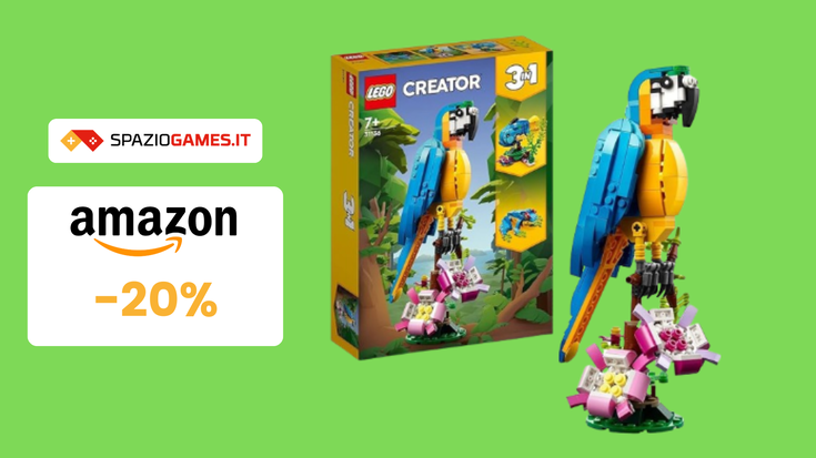 BELLISSIMO pappagallo 3 in 1 LEGO a soli 20€: -20%!