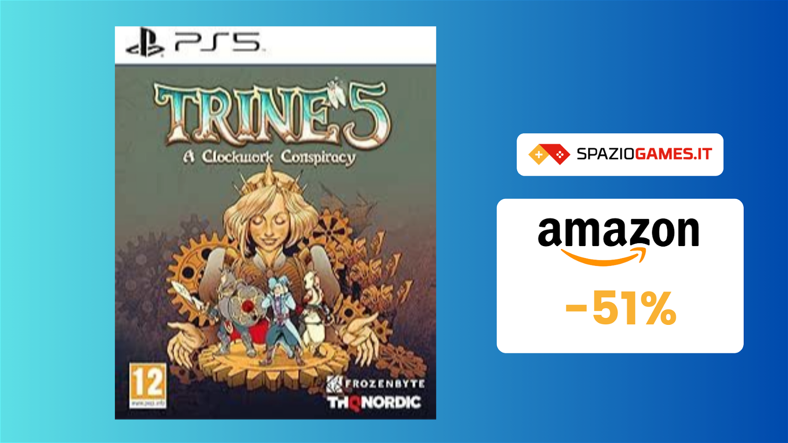 Trine 5 A Clockwork Conspiracy per PS5 a soli 15€: -51%!