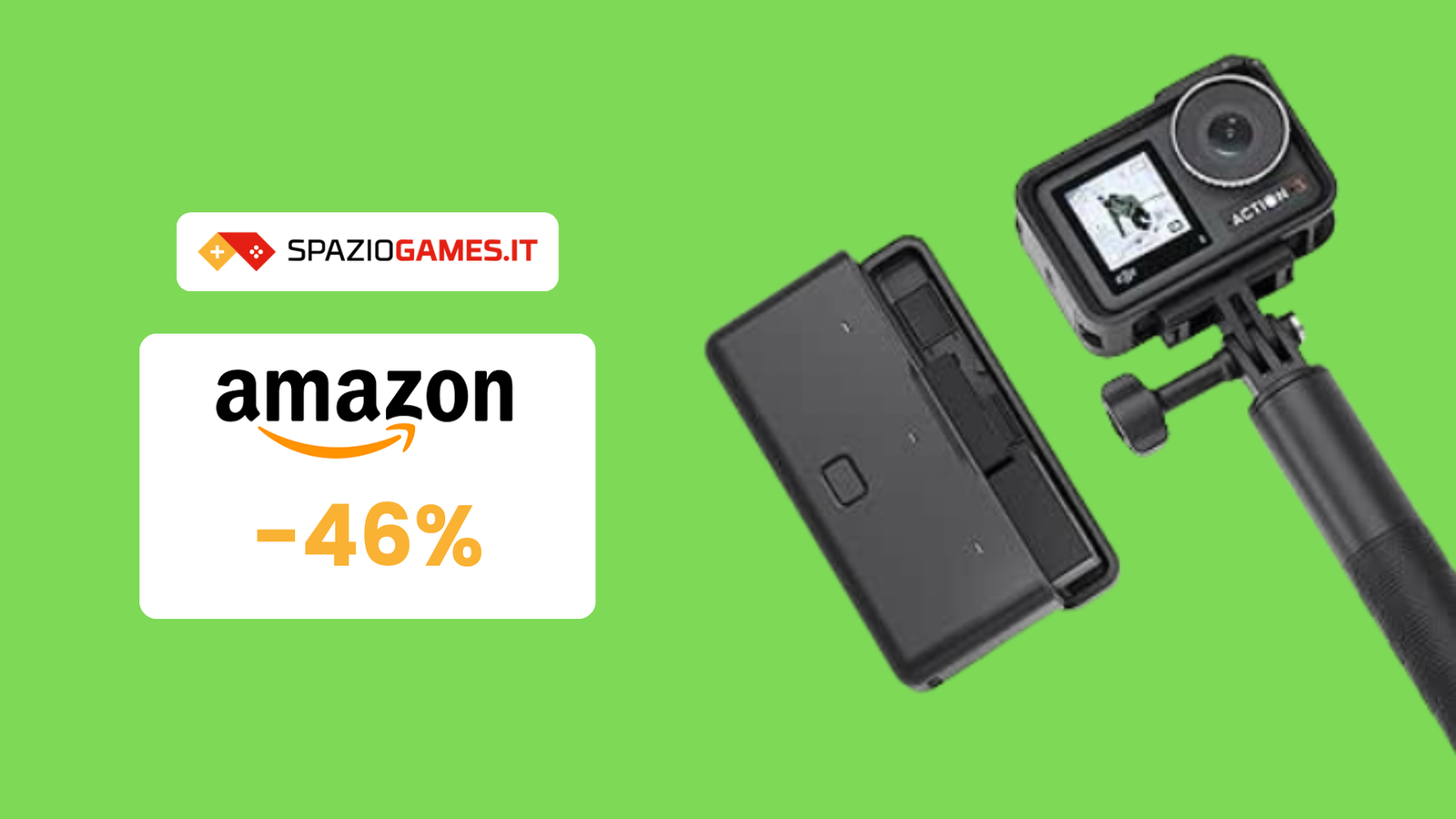 Action cam DJI Osmo Action 3 a -46%: vendutissima su Amazon!