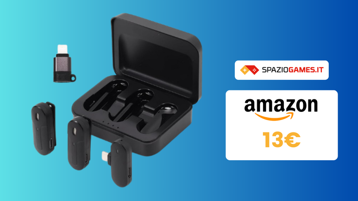 Set di microfoni wireless Lavalier in DOPPIO SCONTO su Amazon!