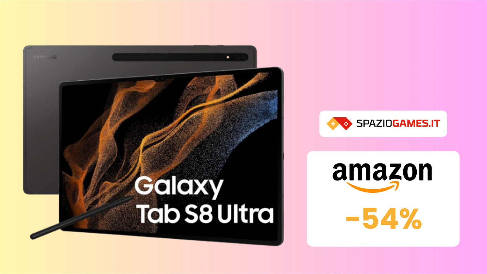 WOW! Samsung Galaxy Tab S8 Ultra in offerta a MENO DI AMETA' PREZZO! (-54%)