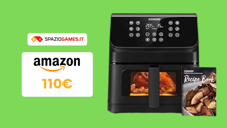 Friggitrice ad aria Cosori con 12 programmi di cottura a 110€!