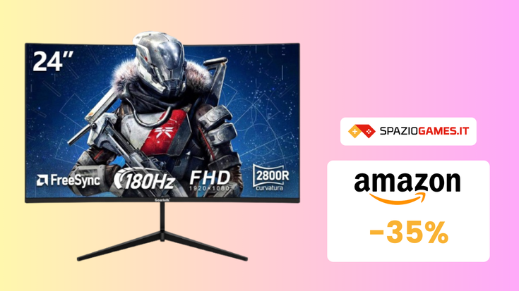 Monitor gaming curvo a 180Hz SCONTATO del 35%! Può essere vostro a soli 110€!