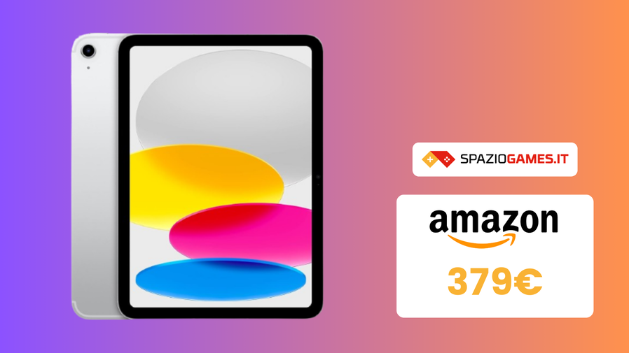 Immagine di OFFERTA IMPERDIBILE su iPad 10, oggi su Amazon a soli 379€!