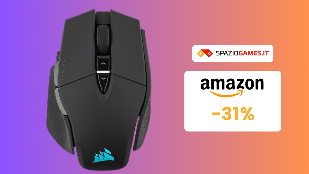Immagine di Mouse gaming Corsair M65 RGB Ultra a 90€: veloce e preciso!