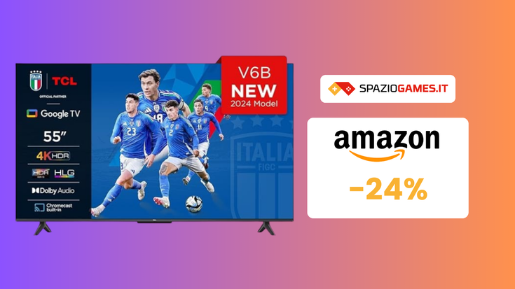 Smart TV TCL da 55” a 380€: perfetta per sport e film!