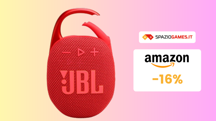 Cassa Bluetooth JBL Clip 5 a 59€: portatile e resistente!