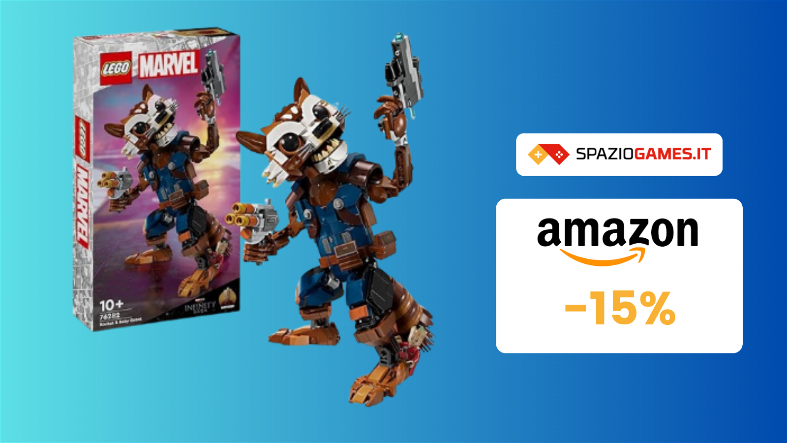 Rocket e Baby Groot LEGO a SOLO 51€ per divertenti avventure!