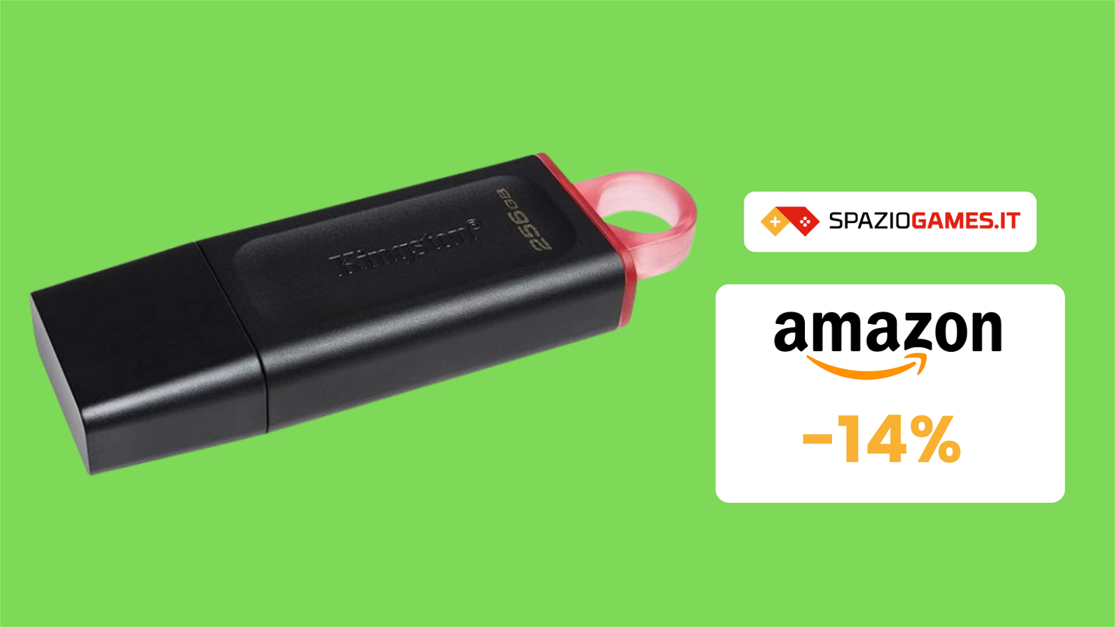 Chiavetta USB Kingston da 256GB a soli 19€: da comprare subito!