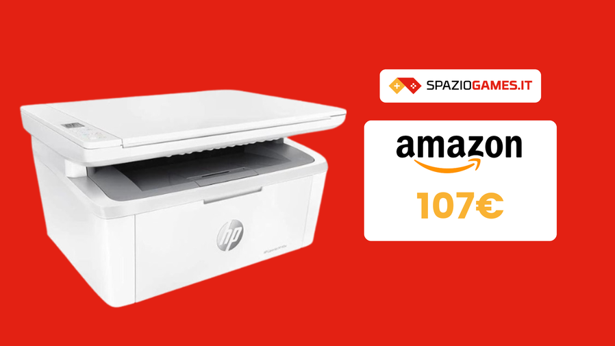 Immagine di Stampante HP LaserJet a 107€: vendutissima su Amazon!