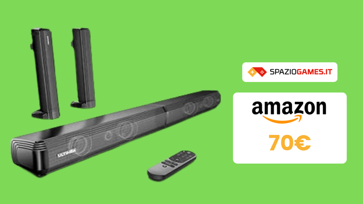 Soundbar 2 in 1 proposta su Amazon con un doppio sconto!