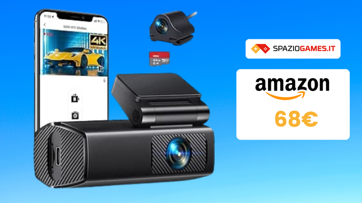 Dash cam con risoluzione 4K a 68€: sicurezza al top!