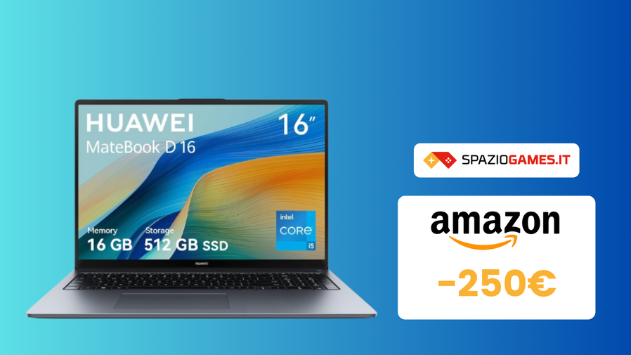 Immagine di Huawei MateBook: oggi potete acquistarlo a 250€ in meno!