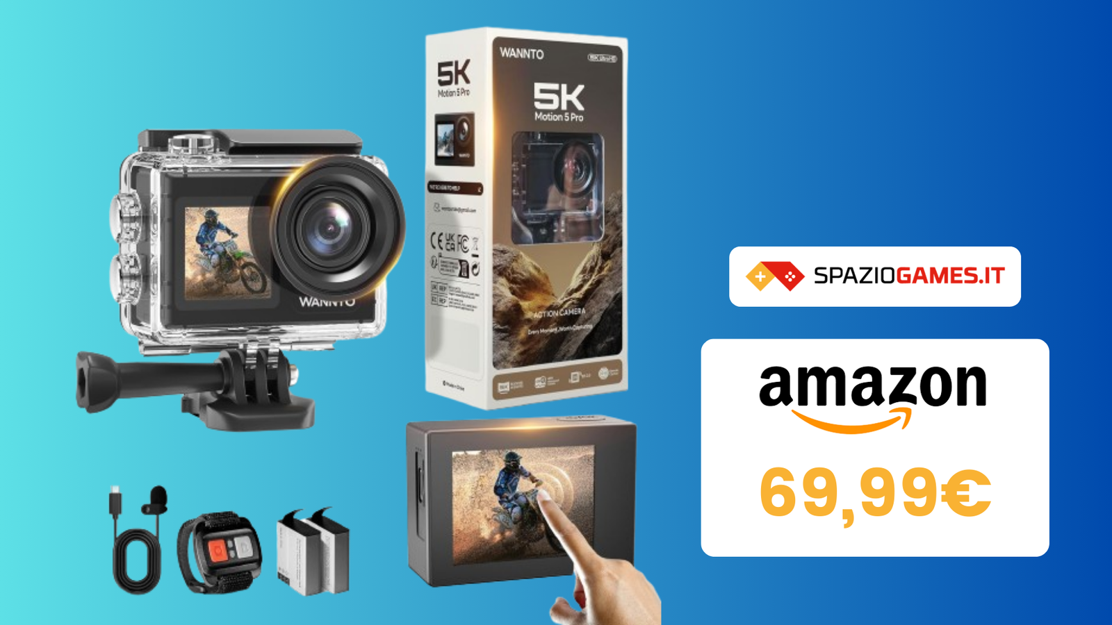 Ecco un action cam in 5K a meno di 70€!