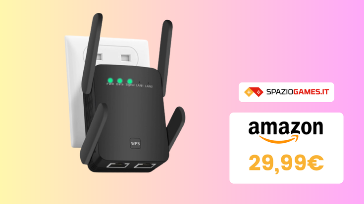 Solo 30€ per potenziare il tuo Wi-Fi con questo ottimo ripetitore!