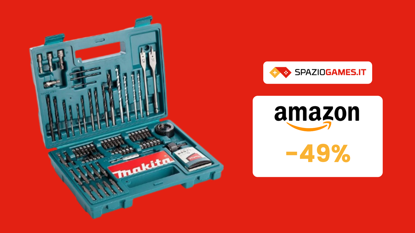 100 accessori Makita per il fai da te a 28€: RISPARMIO del 49%!