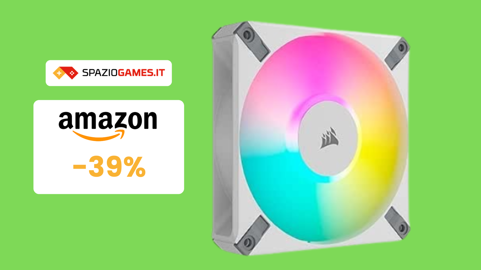 Bellissima e utilissima: ventola Corsair RGB a soli 17€!