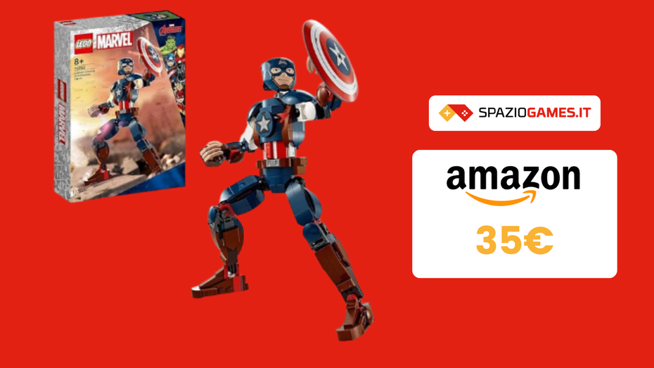 Immagine di Captain America LEGO a 35€: ideale per i fan Marvel!