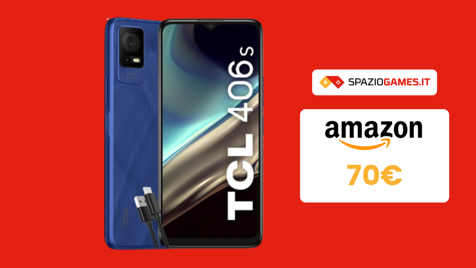 Immagine di ESCLUSIVA Amazon: smartphone TCL 406S a soli 70€!