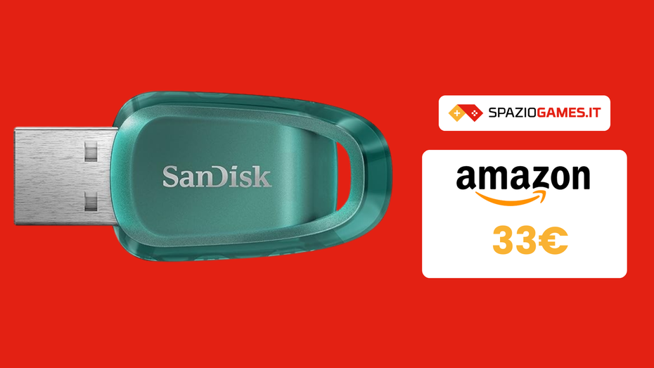 Immagine di Solo 33€ per la chiavetta USB SanDisk Ultra Eco da 512 GB!