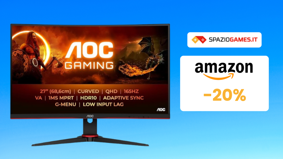 Immagine di Monitor gaming AOC a soli 199€: esperienza visiva QHD!