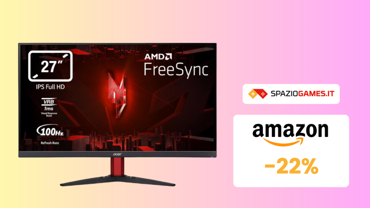 Monitor gaming Acer Nitro KG2 a un prezzo SHOCK! (-22%)