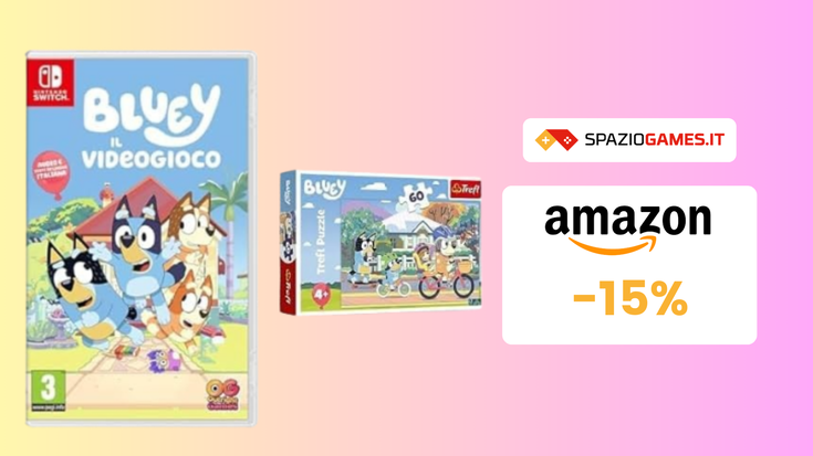 Bluey per Switch e un puzzle da 60 pezzi a soli 40€!