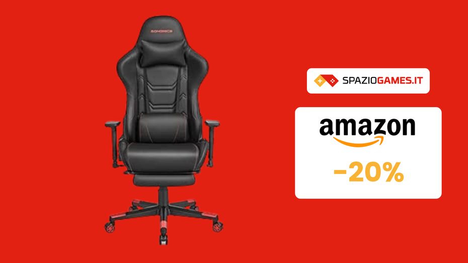 Immagine di Sedia da gaming Songmics a soli 128€: ergonomia e stile!