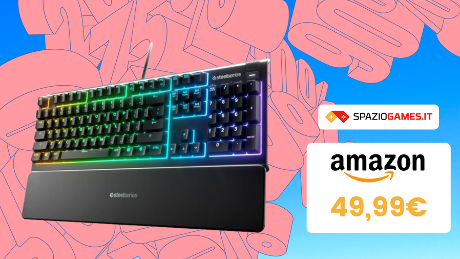 Immagine di Tastiera da gaming SteelSeries Apex 3 SCONTATA del 19%!